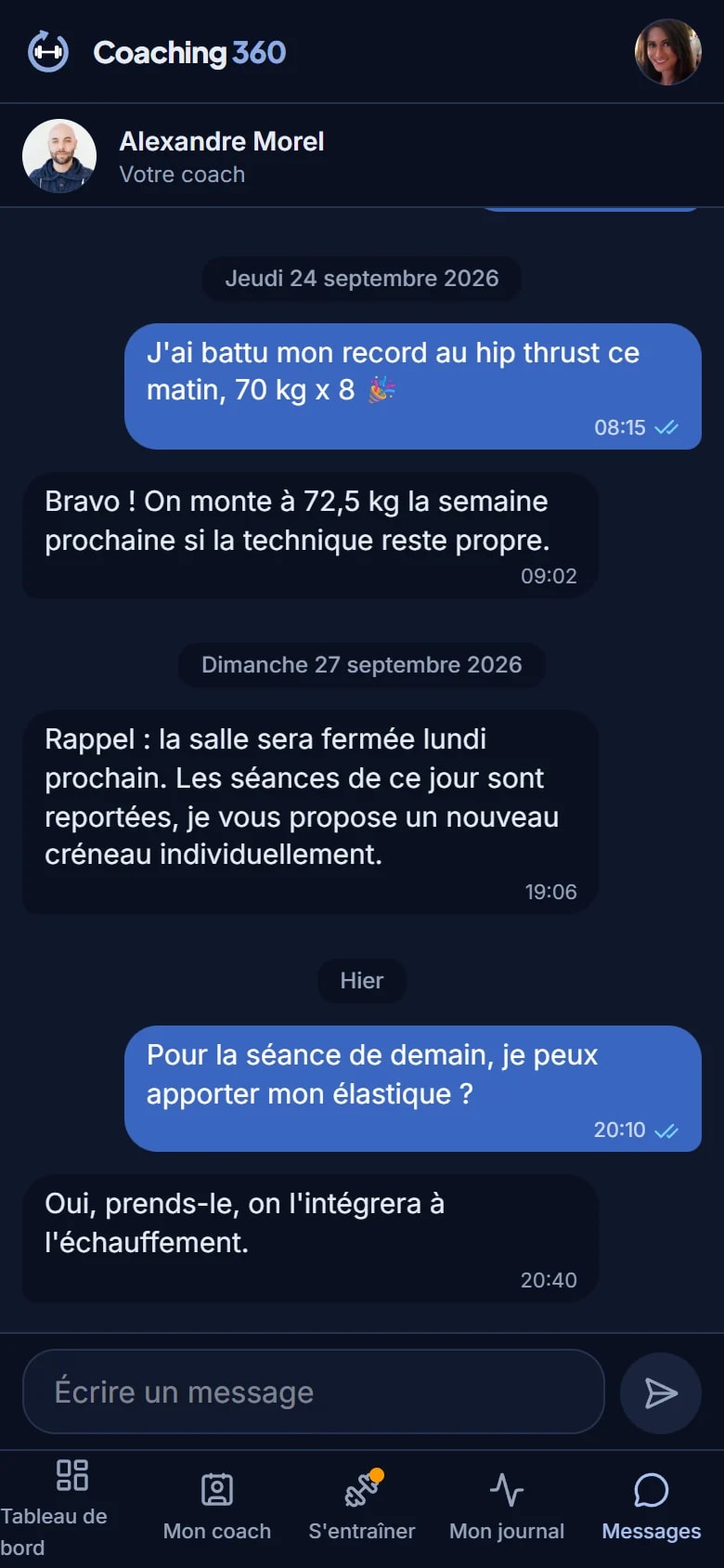 Messagerie sur smartphone
